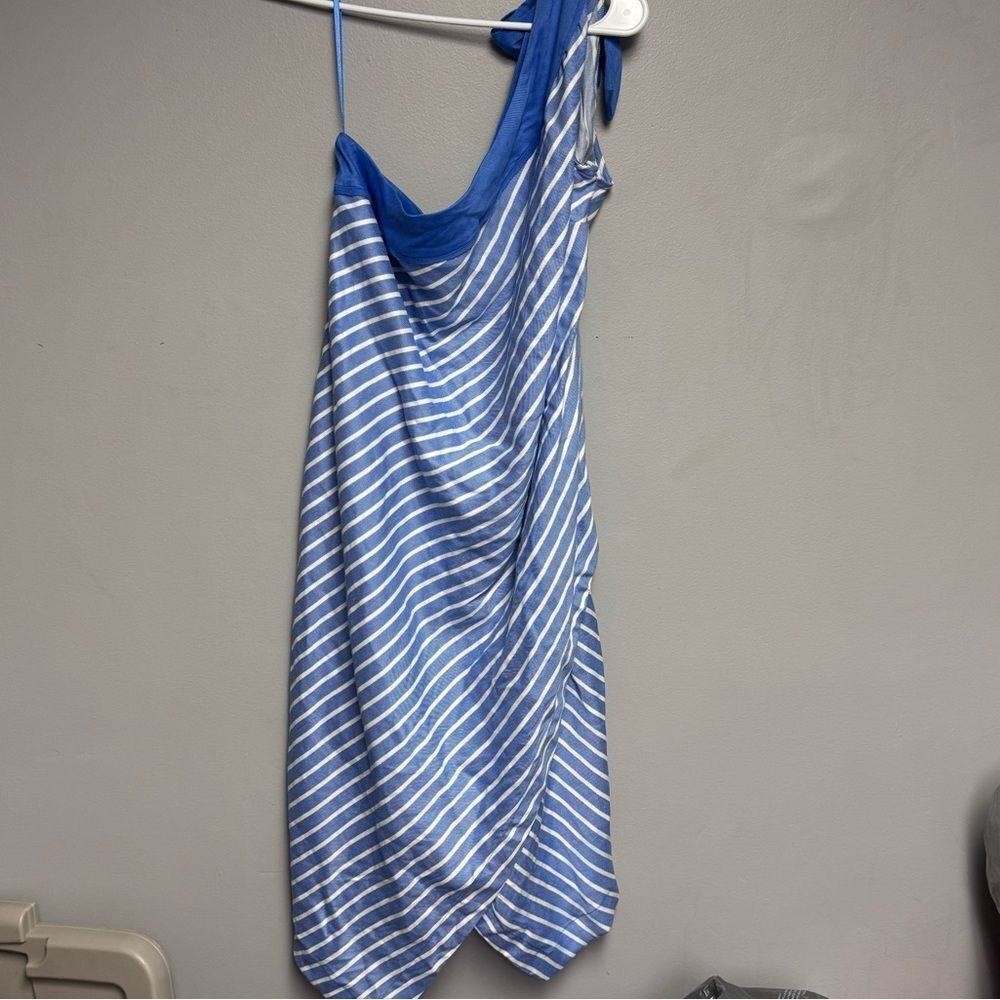 Lane Bryant by Glamour Women’s dress size shift striped blue white size 18 NWT